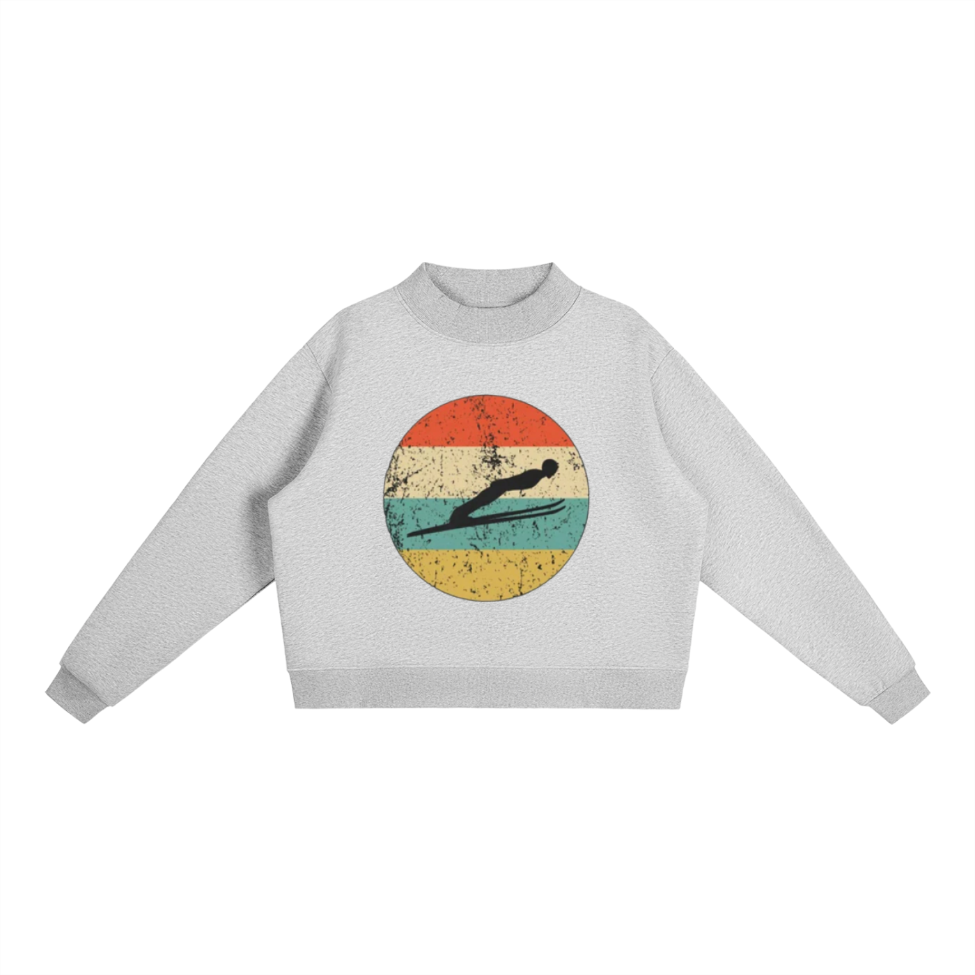 Essential Fleece Mock-Neck Crew Sweatshirt