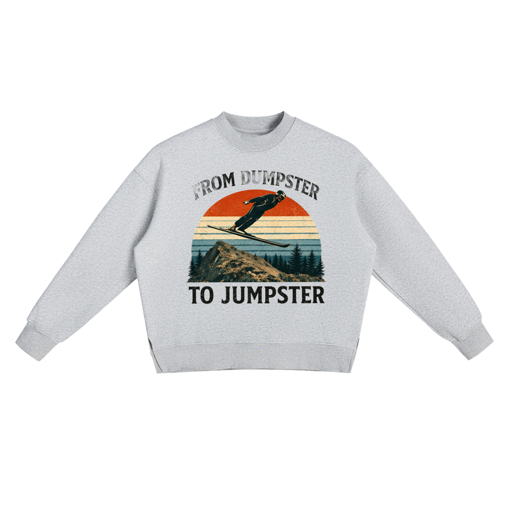 Fleece Side Slit Crewneck Sweatshirt