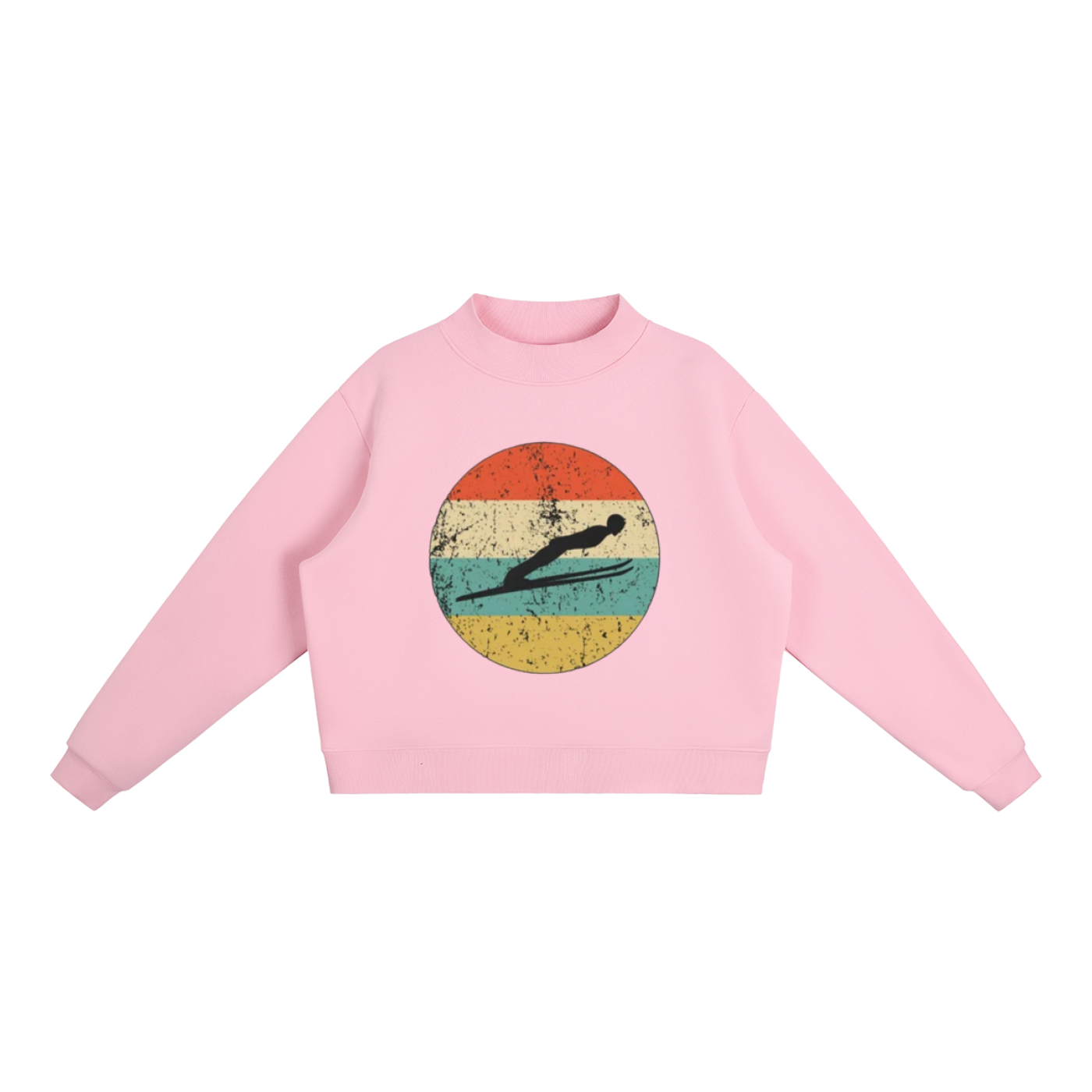 Essential Fleece Mock-Neck Crew Sweatshirt