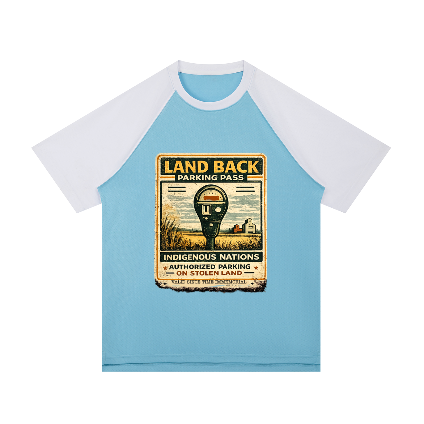 Contrast Raglan Sleeve Mesh T-Shirt